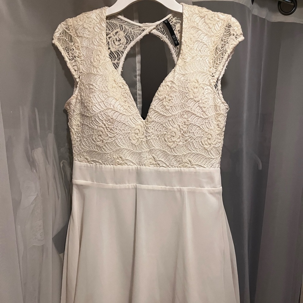 Cream soft dress